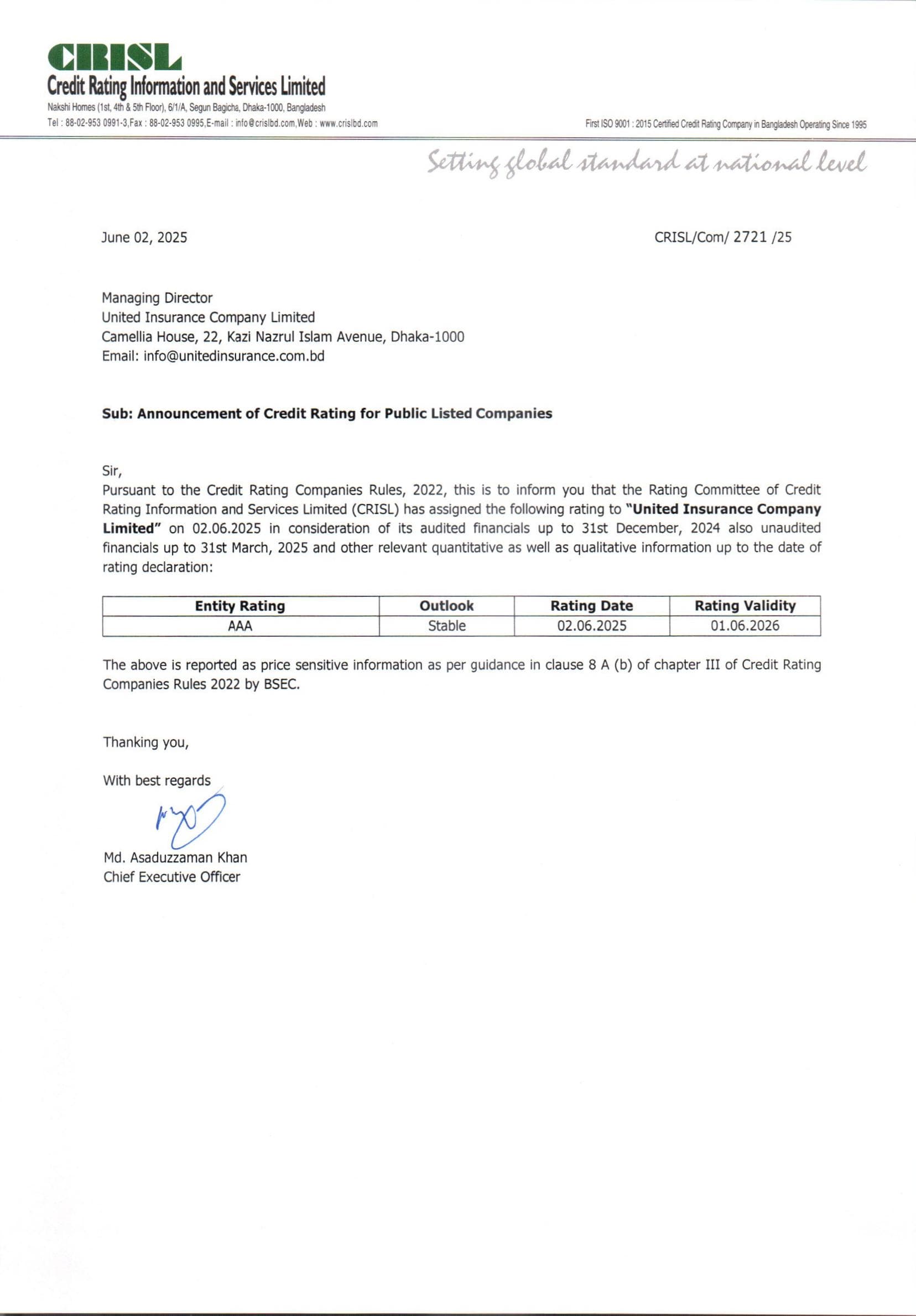 AAA Credit Rating
